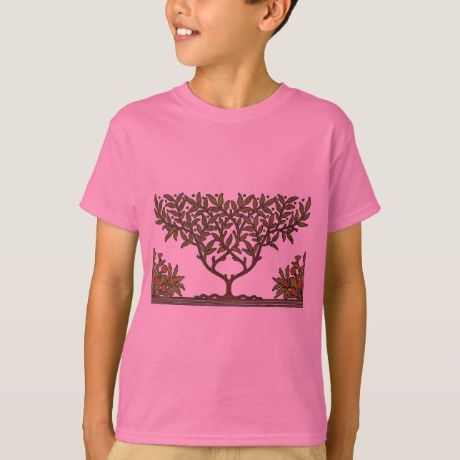 Camiseta Wallpaper Floral William Morris Tree Frieze (Frente)