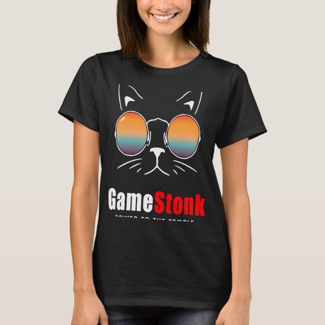 Camiseta Wallstreetbets Gamestonk Power para as Pessoas (Frente)