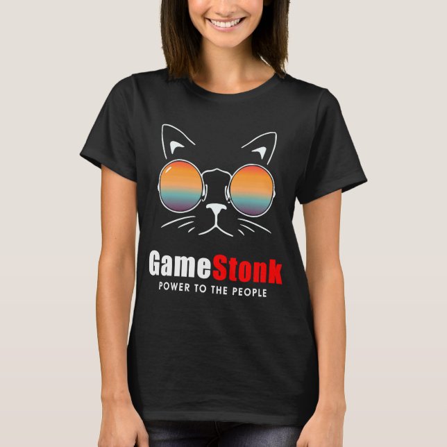 Camiseta Wallstreetbets Gamestonk Power para as Pessoas (Frente)