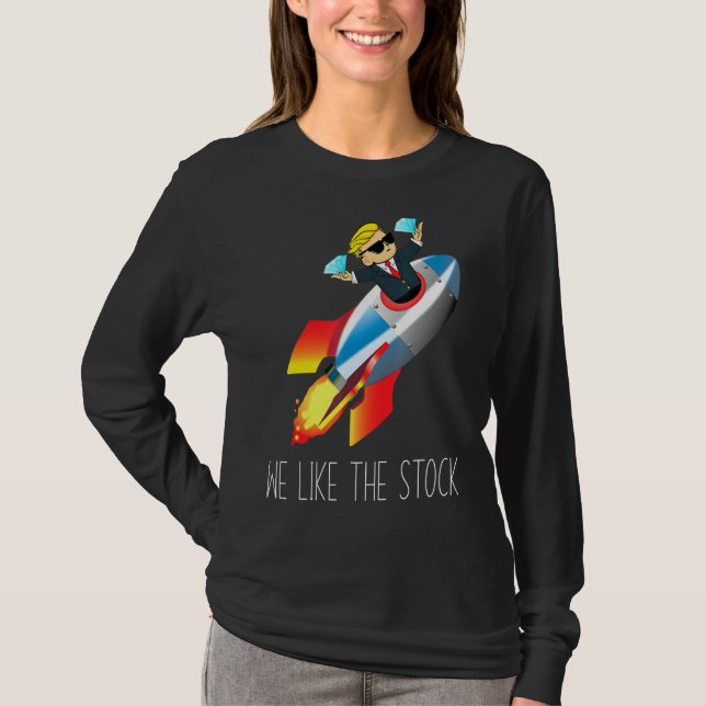 Camiseta Wallstreetbets Wsb Nave Espacial Para A Lua Nós Go (Frente)