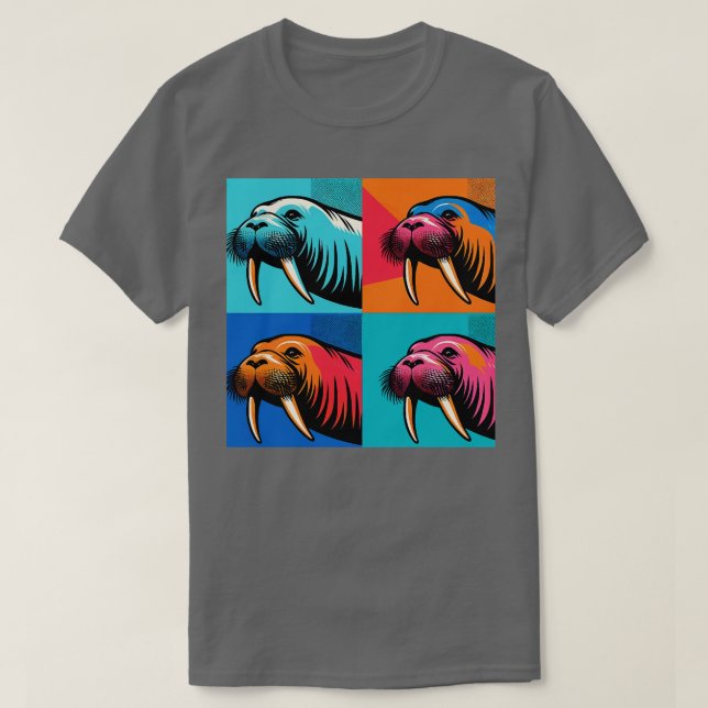 Camiseta Walrus Art Trendy Marine Life (Frente do Design)