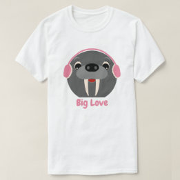 Camiseta Walrus "Big Love", de animais lindos