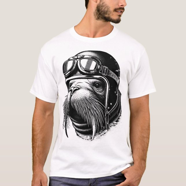 Camiseta Walrus Biker (Frente)