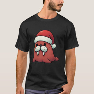 Camiseta Walrus Claus Papais noeis do Ártico Helper Natal