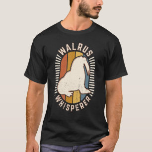 Camiseta Walrus Whisperer Vintage Retro Animal Love Clássic