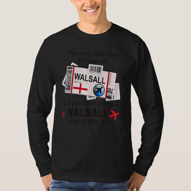 Camiseta Walsall Girl  Walsall Boarding Pass  Walsall (Frente)