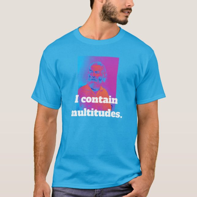 Camiseta Walt Whitman Multitudes T-Shirt (Frente)