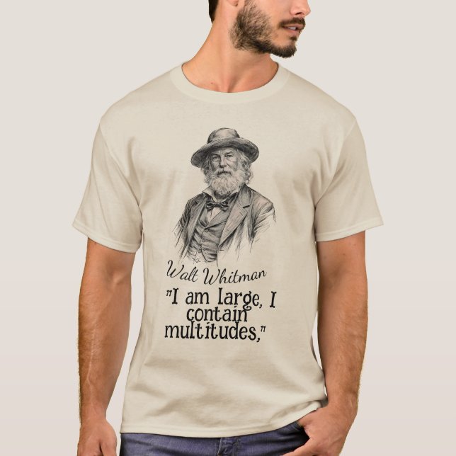 Camiseta Walt Whitman quote (Frente)