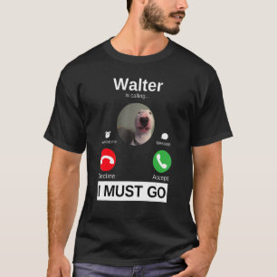 Camiseta Walter Cachorro Está Chamando Bull Terrier Humor