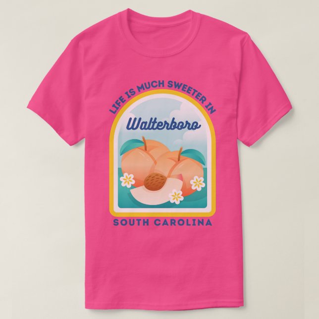 Camiseta Walterboro South olina SC Peach Tourist Souvenir (Frente do Design)