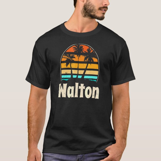 Camiseta Walton Florida Beach Fl Beach Bum Cities Summer (Frente)