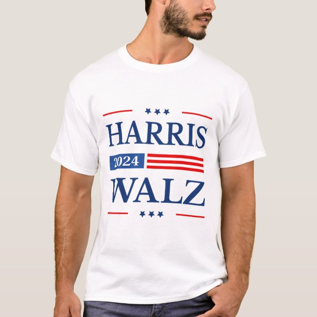 Camiseta Waltz 2024 Kamala Harris 2024 Tim Waltz 2024 Usa F (Frente)
