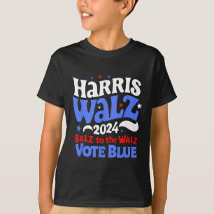 Camiseta Walz 2024 Eleição Balz Para O Walz Vote Blue Funn