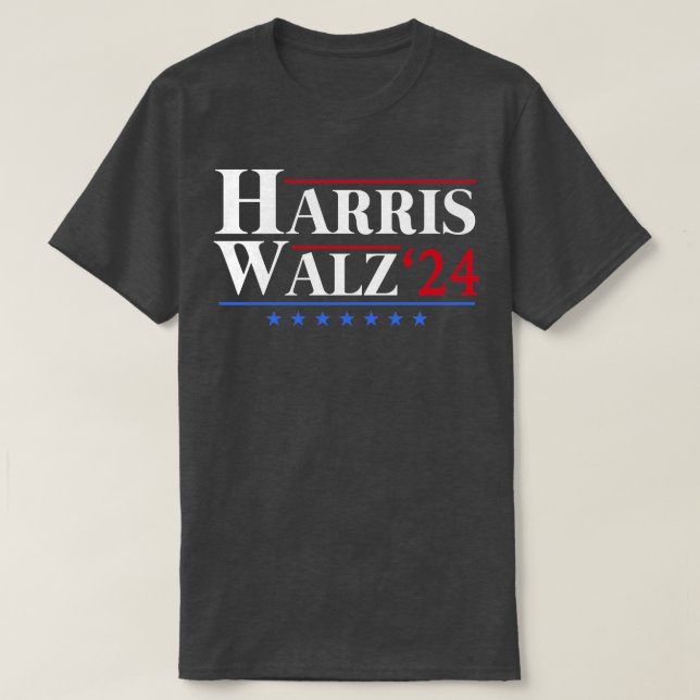 Camiseta Walz 2024 para Patriótico (Frente do Design)