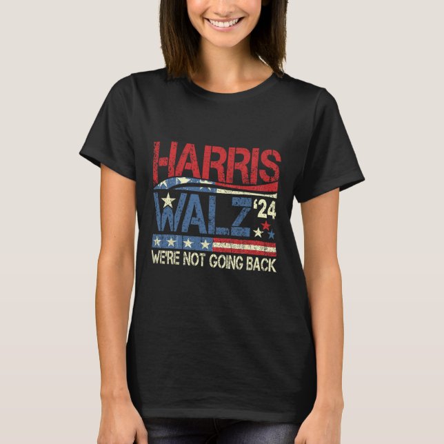 Camiseta Walz 2024 para Presidente Não vamos voltar (Frente)