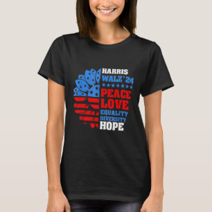 Camiseta Walz Peace Love Igualdade Esperam Diversidade