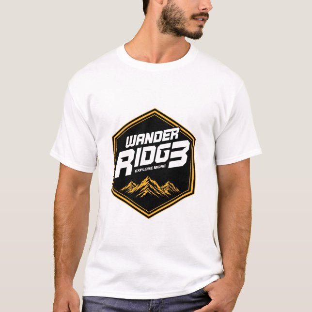 Camiseta WANDER RIDG3 'Explore mais' (Frente)