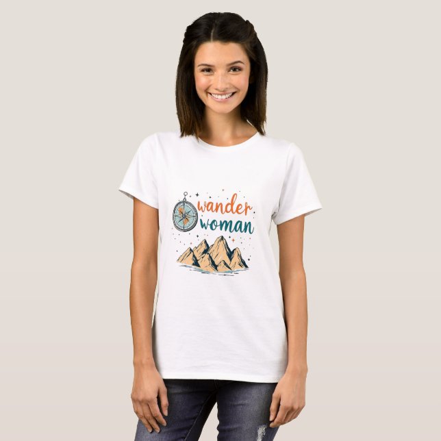 Camiseta Wander Wuman T-Shirt - Aventura Aguarda (Frente Completa)