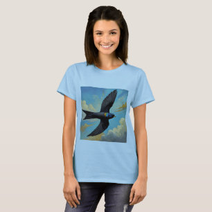 Camiseta Wanderer sem esforço: Porta Colorida de Aves Swift