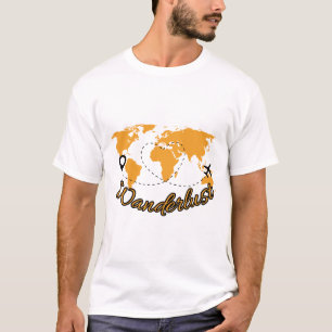 Camiseta Wanderlust Camisa Gráfica Mapa de Avent
