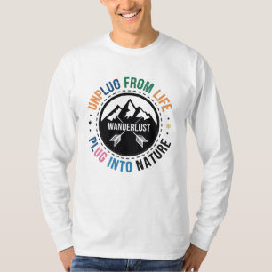 Camiseta Wanderlust - Desconecte-se da vida, conecte-se à n