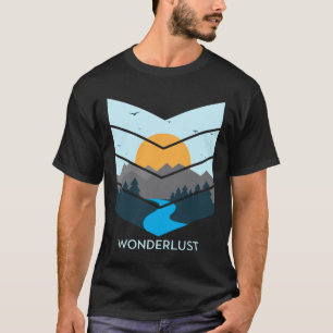Camiseta Wanderlust na Montanha” Inspirado na Natureza