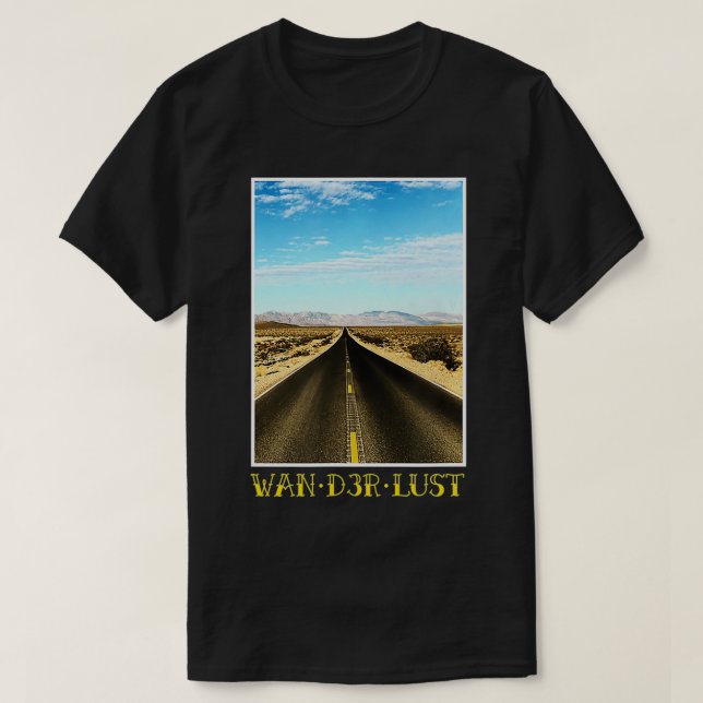 Camiseta Wanderlust viagem visa arte personalizada (Frente do Design)