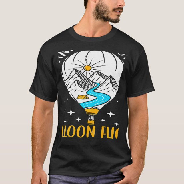 Camiseta Wanna Go On A Balloon Flight Hot Air Balloon Ballo (Frente)