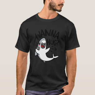 Camiseta Wanna Hug Shark Ocean Willife Predator Sea Life