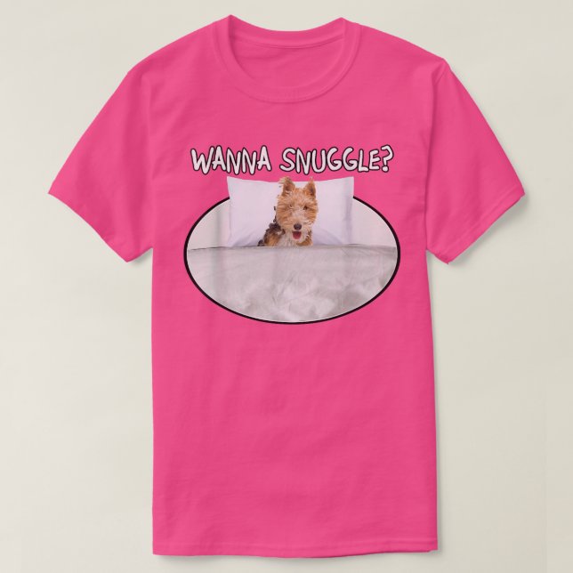 Camiseta Wanna Snuggle Fo Terrier (Frente do Design)