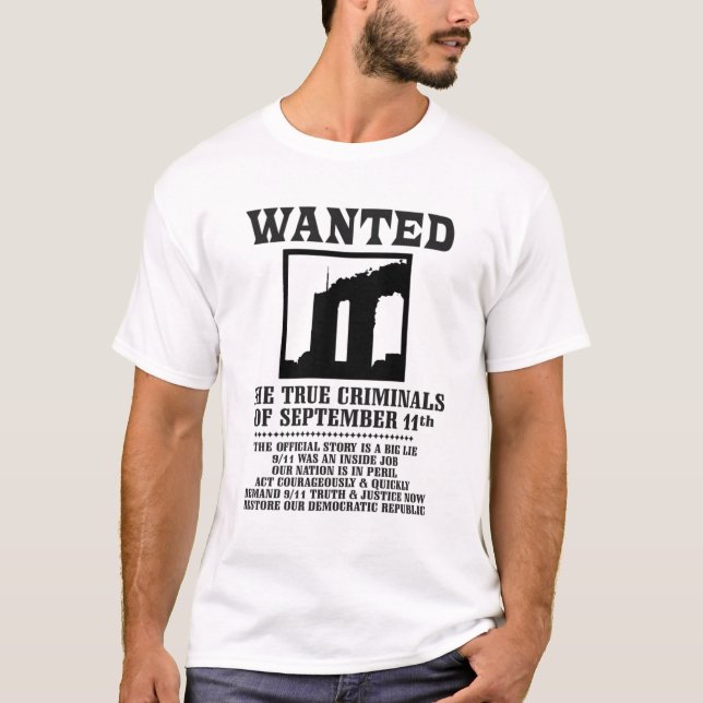 Camiseta Wanted: True criminals of September 11 (Frente)