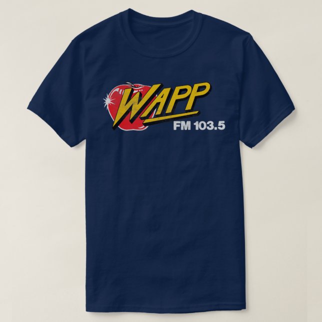 Camiseta WAPP Estação de Rádio Apple NYC 80s (Frente do Design)