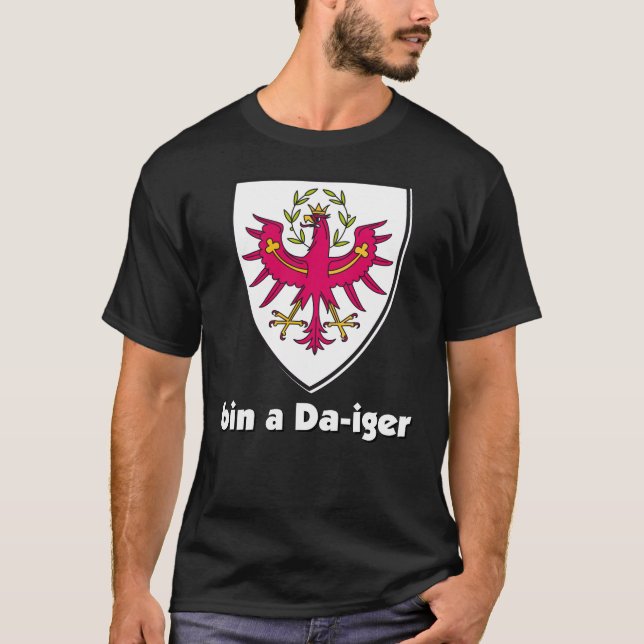 Camiseta Wappen Österreich Tirol Dialekt Bin a Da iger (Frente)