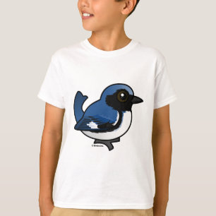 Camiseta Warbler Azul de garganta preta