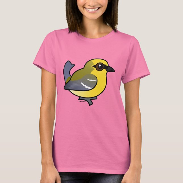 Camiseta Warbler Birdorable Blue-Winged (Frente)
