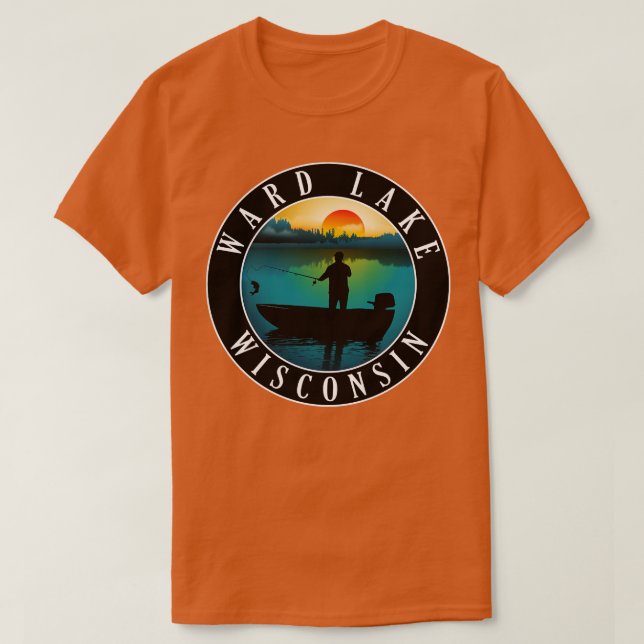 Camiseta Ward Lake Wisconsin Fisheries (Frente do Design)