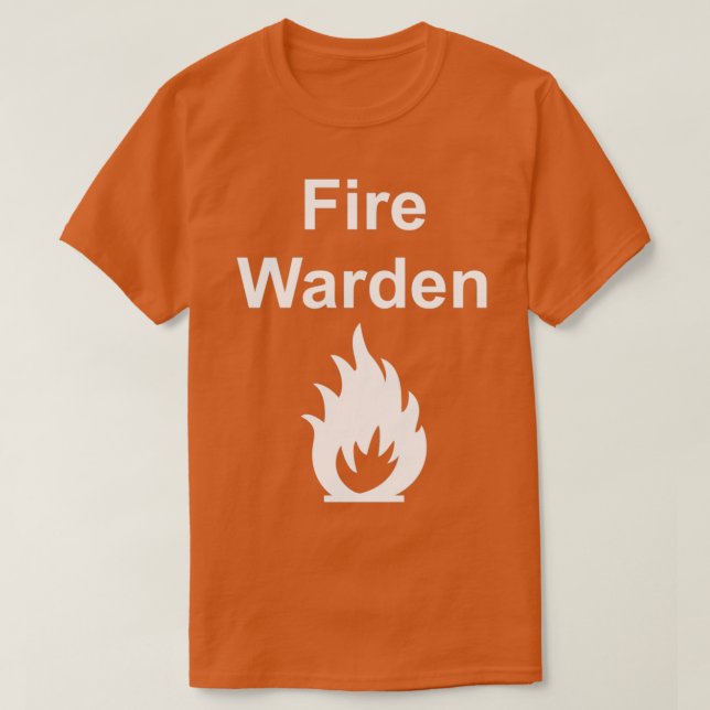 Camiseta Warden de incêndio por saída incorporado (Frente do Design)