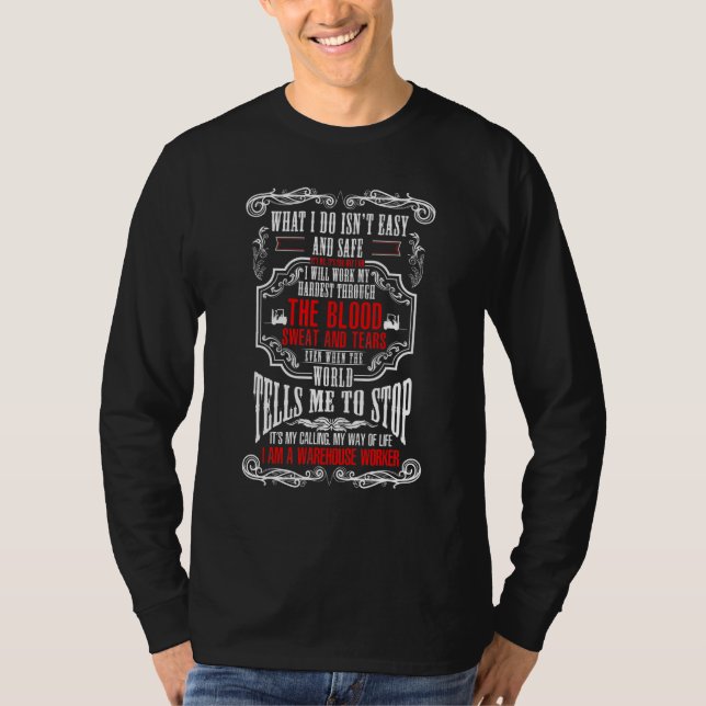 Camiseta Wareh do Trabalhador do Logistician Warehouse do D (Frente)
