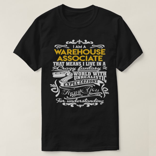 Camiseta Warehouse Associate Warehouse Associate Live In Cr (Frente do Design)
