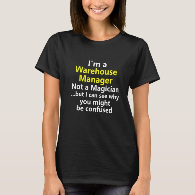 Camiseta Warehouse Site Manager Leader Team Job Career Occu (Frente)