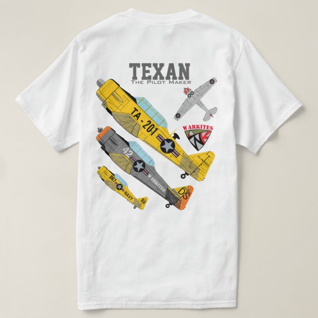 Camiseta Warkites "Em Fotografia de Voo" AT-6 T-Shirt- (Verso do Design)