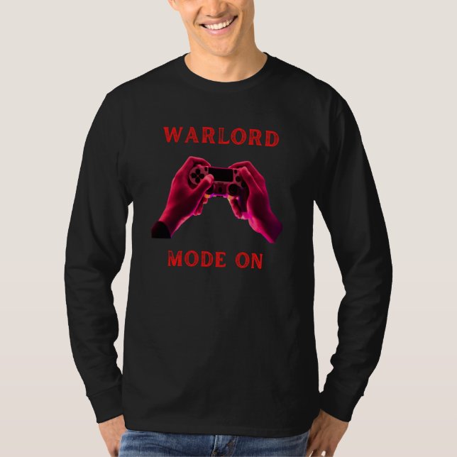 Camiseta warlord mode on fummy gamer saying boys girls (Frente)