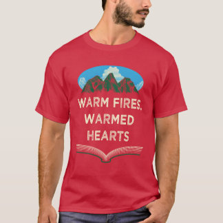 Camiseta Warm Fires Warmed Hearts Camping Couples Camper Lo