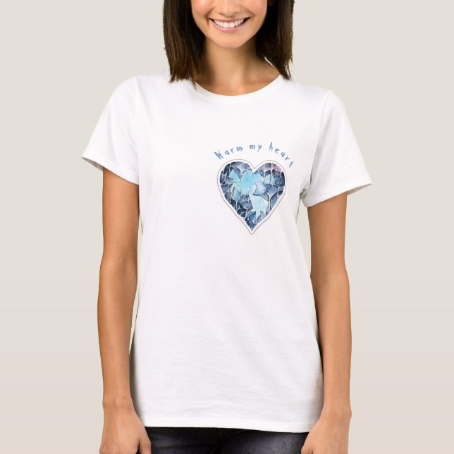 Camiseta Warm my heart, personnalisé (Frente)