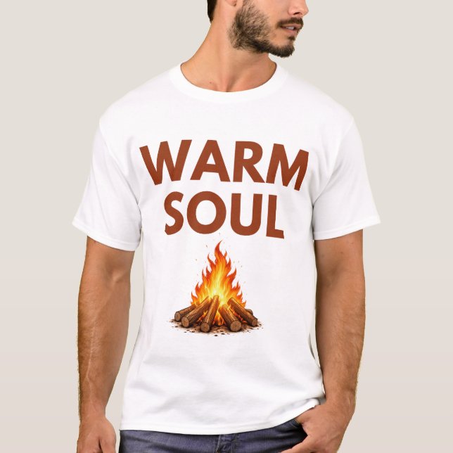 Camiseta Warm Soul Minimal Fire Mens T Shirt (Frente)