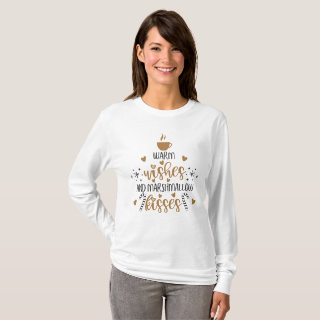 Camiseta Warm Wishes and Marshmallow Kisses  (Frente Completa)
