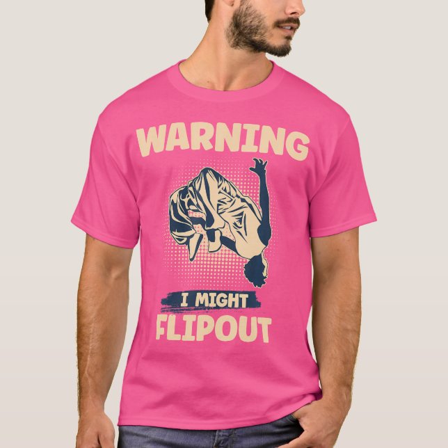 Camiseta Warning I Might Flipout Freerunning Parkour (Frente)