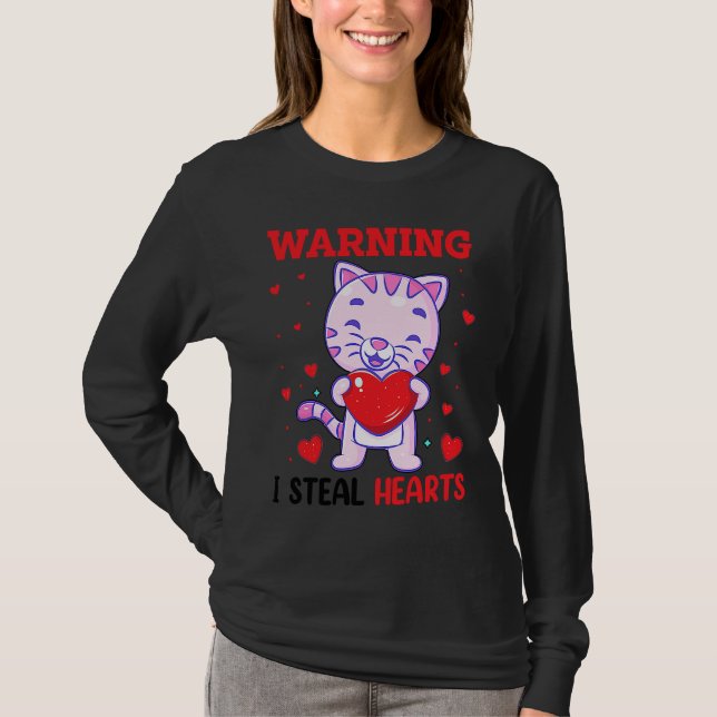 Camiseta Warning I Steal Hearts (Frente)
