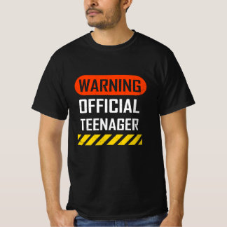 Camiseta Warning Official Teenager - 13th Birthday Gift