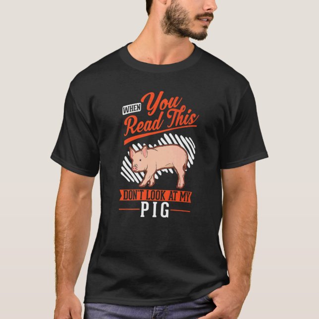 Camiseta Warning Piggy Farmer Pig   (Frente)